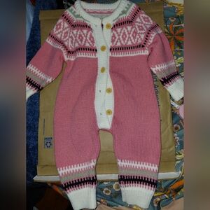 Pink and White Kids One Piece